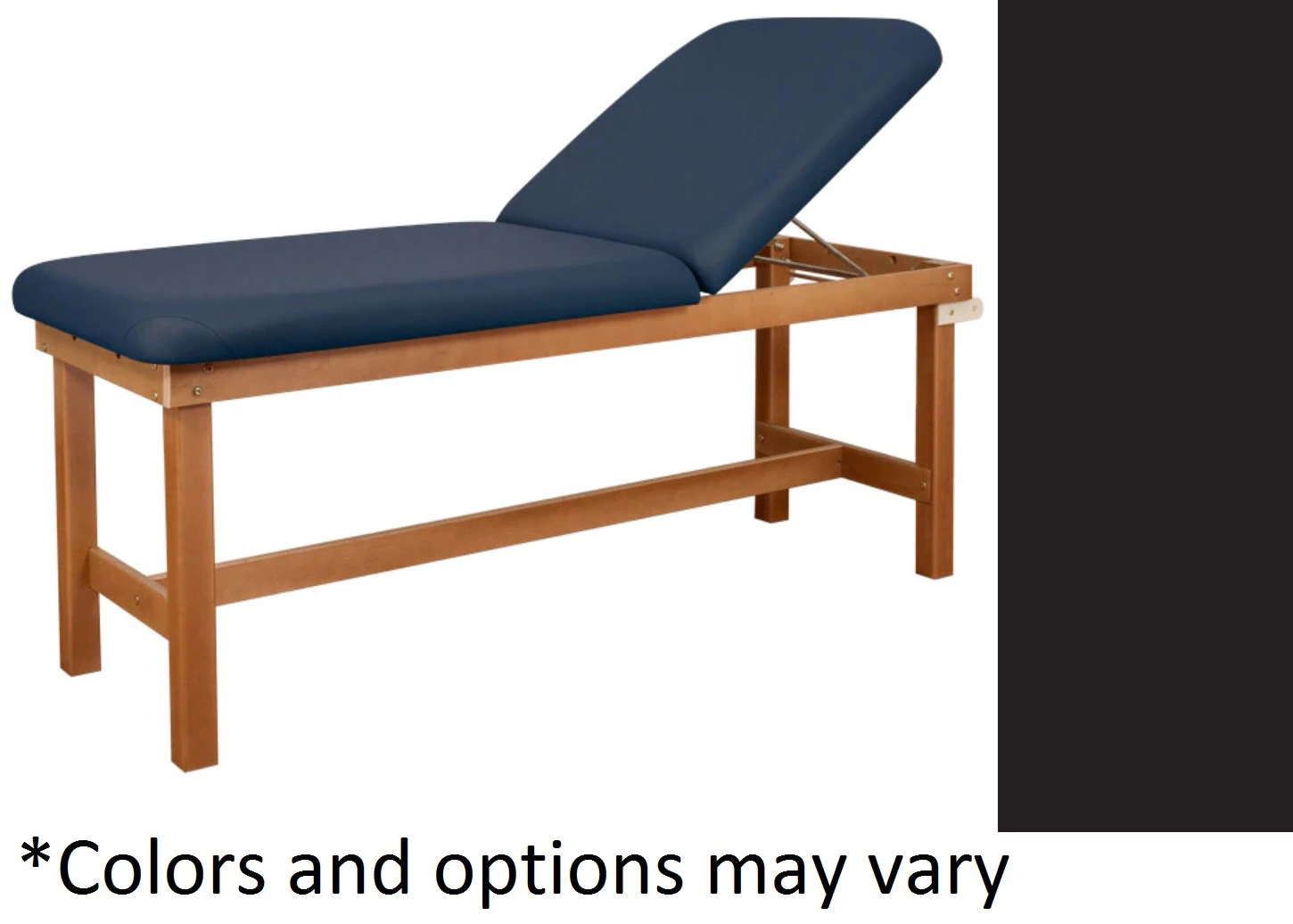 Oakworks Powerline Treatment Table, Natural Coal, Backrest, 500 lb Capacity