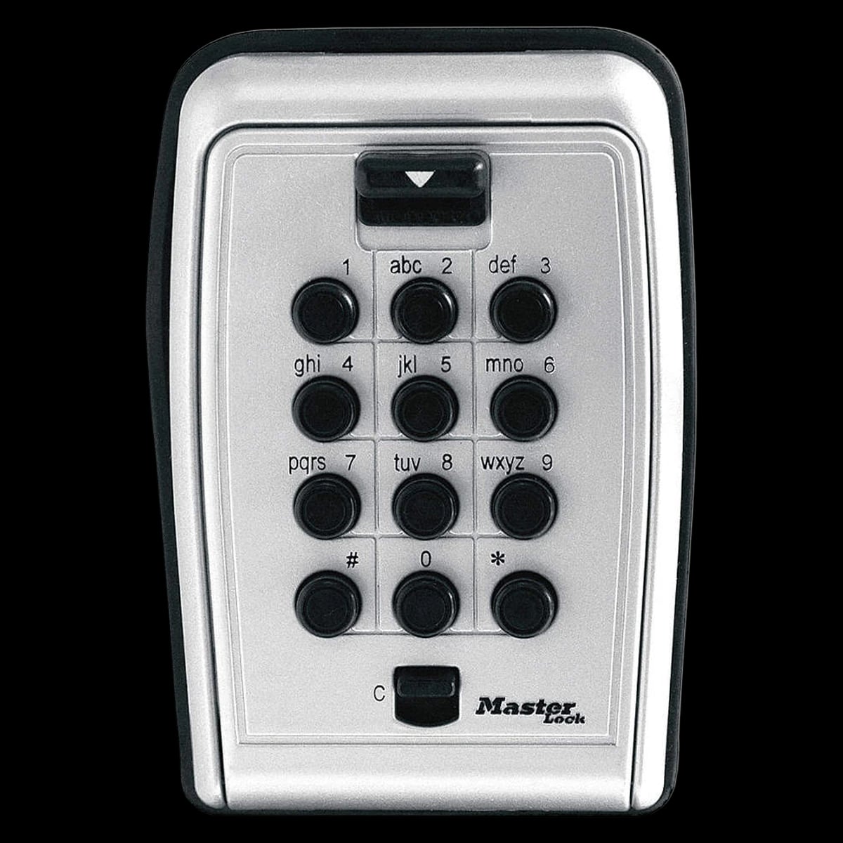 Master Lock Combination Lock Box, 7-Key Capacity, Surface Mount, Aluminum, Silver/Black, with Key Hook