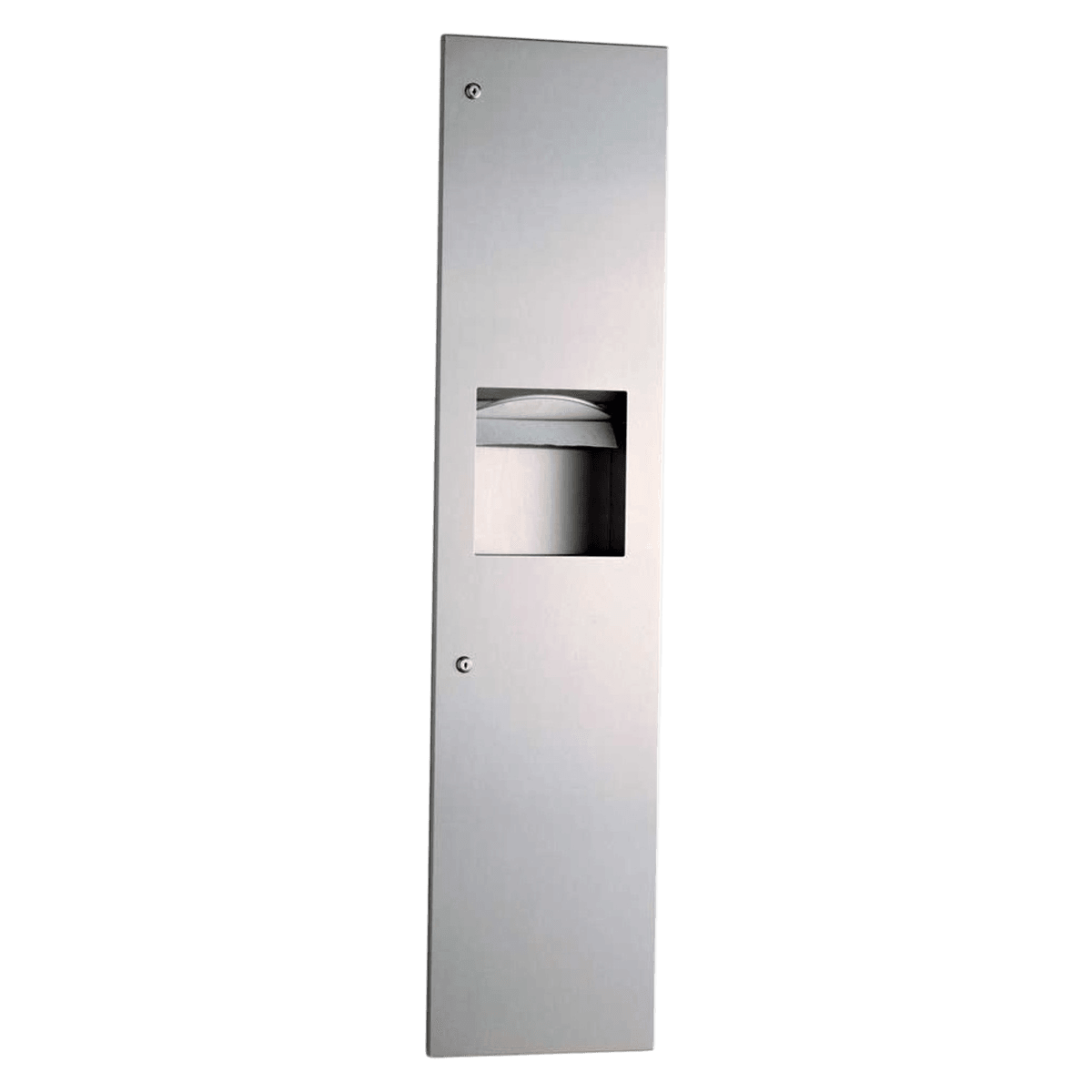 Bobrick TrimLine Series Recessed Paper Towel Dispenser and Waste Receptacle, Stainless Steel, Each