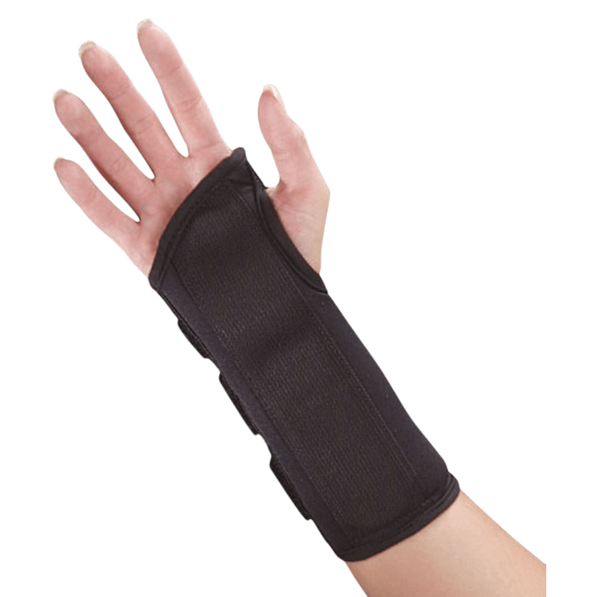 DeRoyal PremierPro Wrist Splint, Foam, 8", Size Large, Left, Black