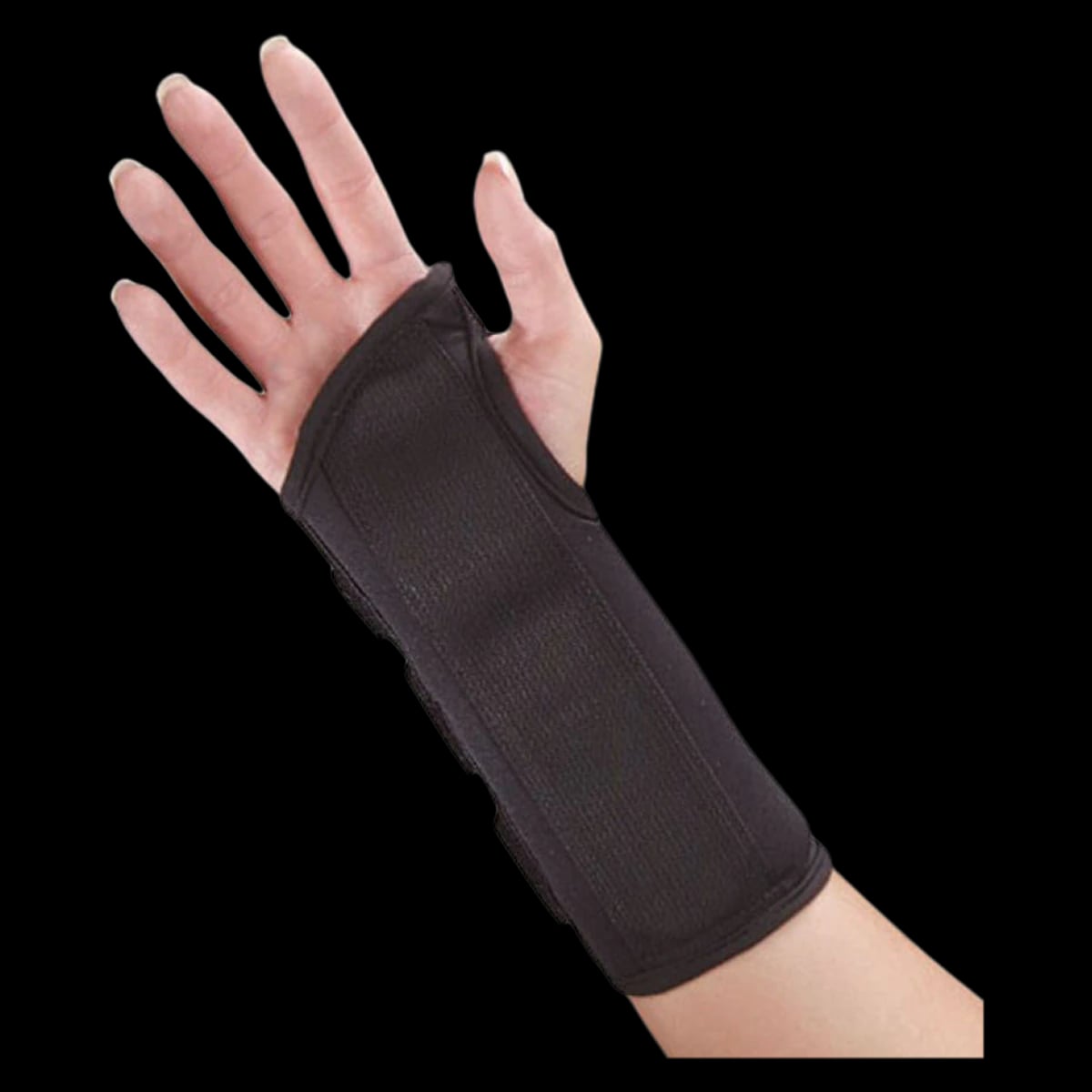 DeRoyal PremierPro Wrist Splint, Foam, 8", Size Medium, Left, Black