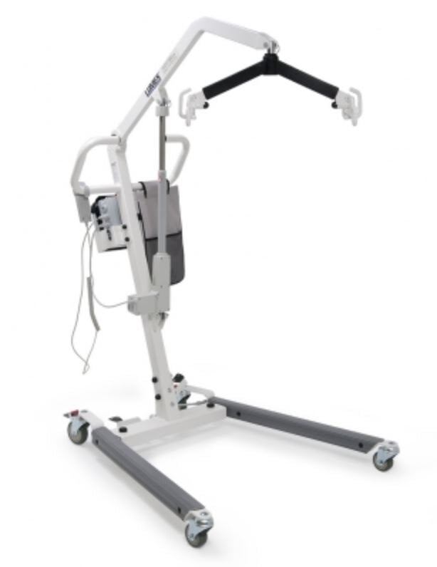 Lumex Battery-Powered Floor Lift, 400 lb Capacity, Powder-Coated Steel, 1/Each
