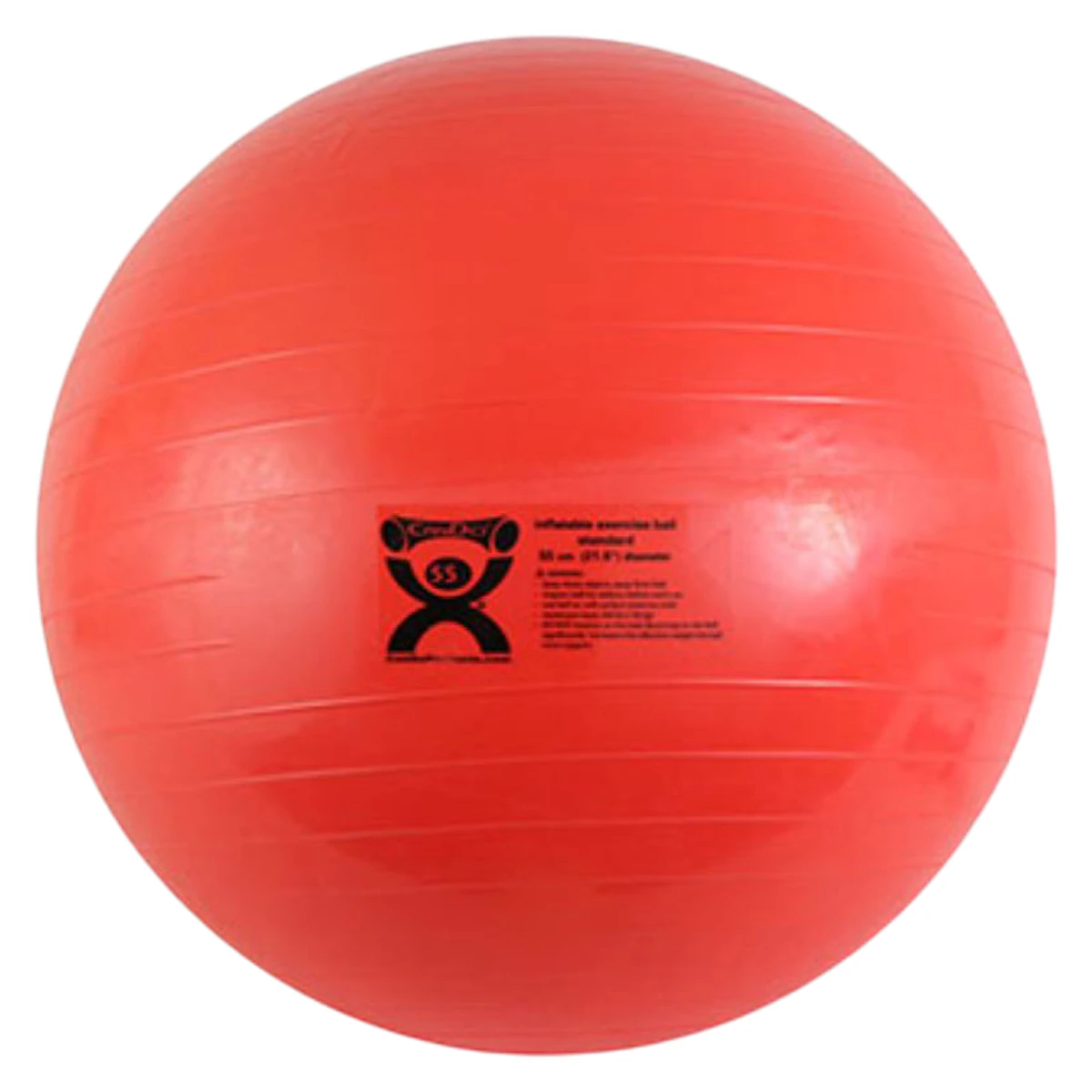 CanDo Exercise Ball, Vinyl, 55cm, Red, 3lb