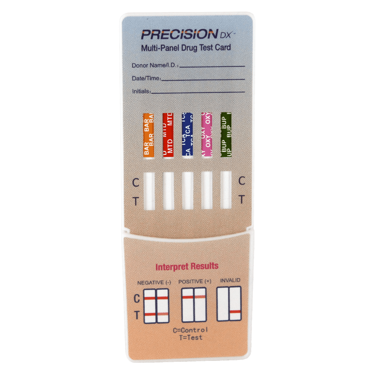 Precision DX Drugs of Abuse Dip Card, 12 Panel, Forensic Use Only, 25/Box