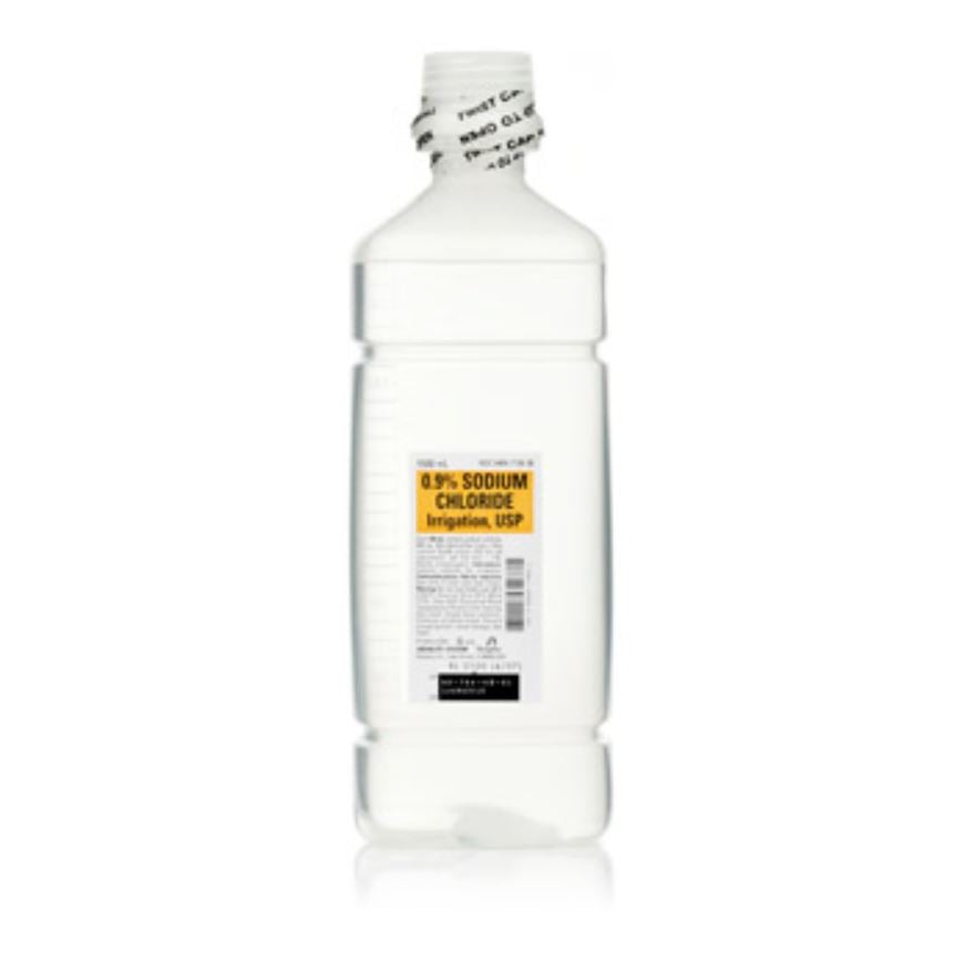 ICU Medical Sodium Chloride 0.9% Irrigation Solution, 1500 mL Plastic Bottle, 9/Case