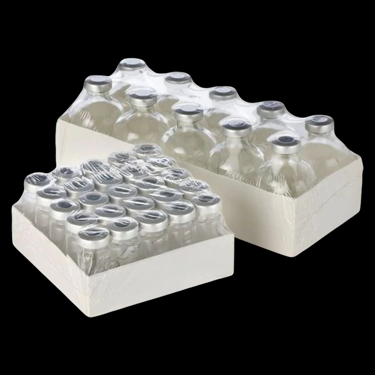 Vial Empty Depyrogenated Borosilicate Glass, 2mL, Clear, Sterile, with Stopper/Aluminum Crimp Seal, 100/Case
