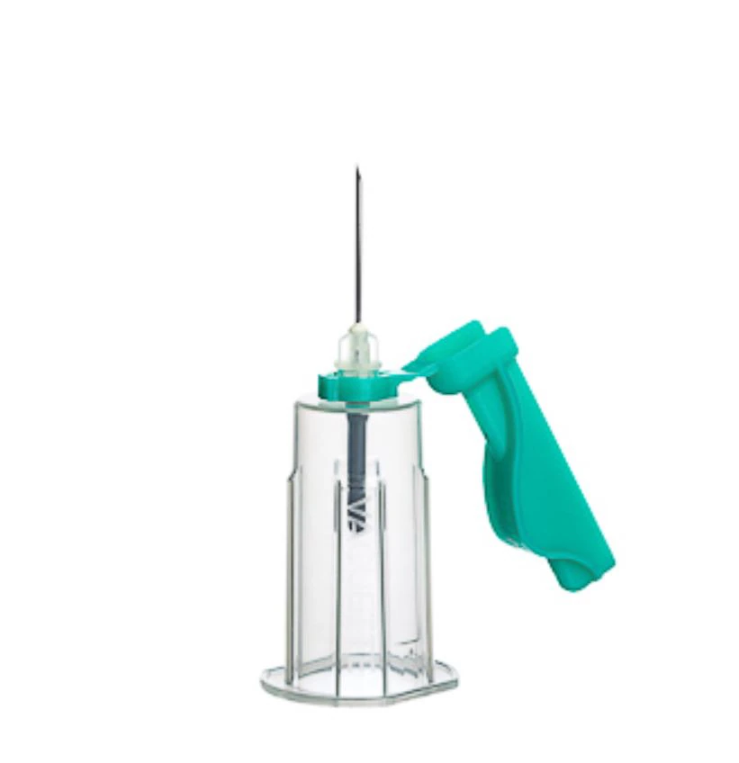 Vacuette Quickshield Complete Plus Blood Draw Needle Holder, 21G x 1", Polypropylene, 25mm Safety Shield, Sterile, Single Use, 360/Case