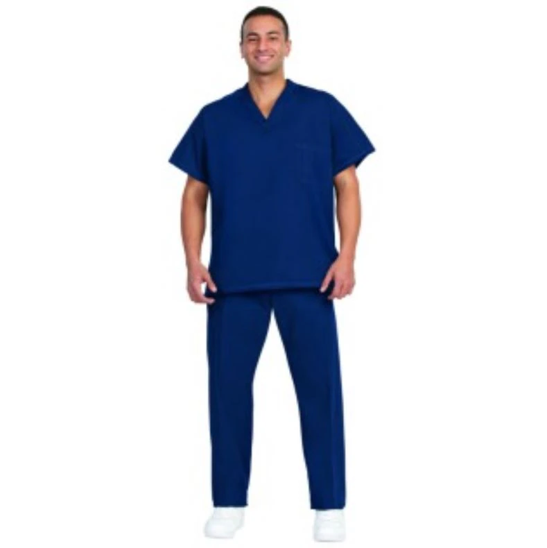 Fashion Poplin® Navy Fashion Cargo Scrub Pants, Unisex, Large, 65% Polyester/35% Cotton, Drawcord Closure