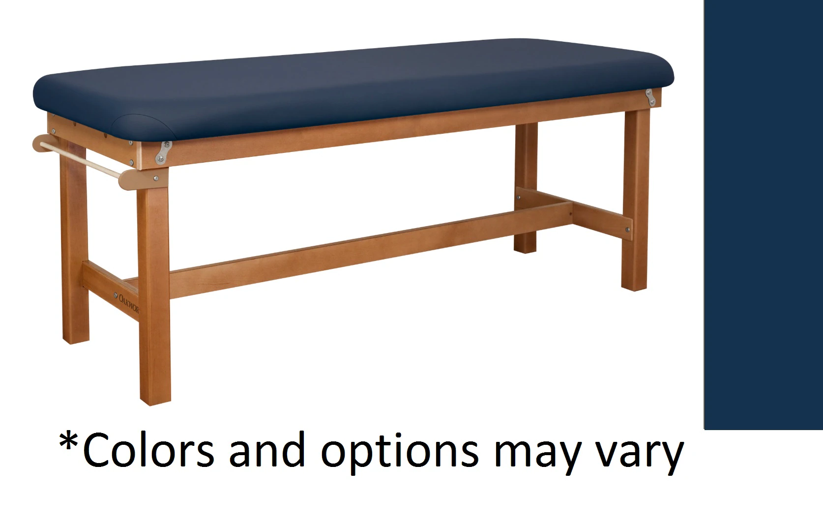 Oakworks Powerline Treatment Table, Sapphire Upholstery, Gray Frame, 30" Shelf, 500 lb Capacity
