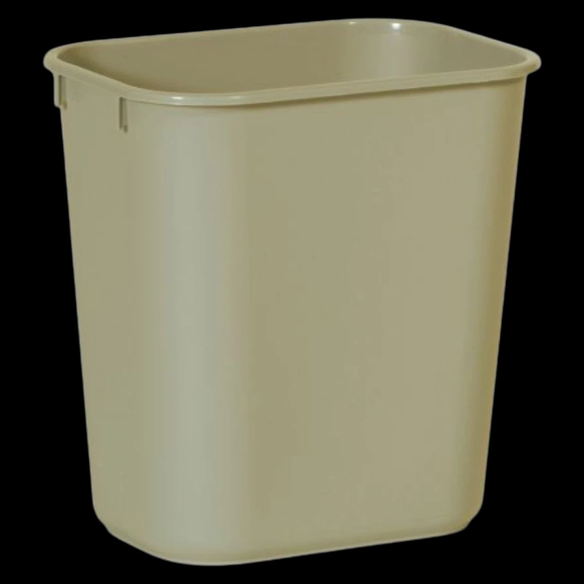 Rubbermaid Rectangular Small Trash Can, Beige, 12/Case