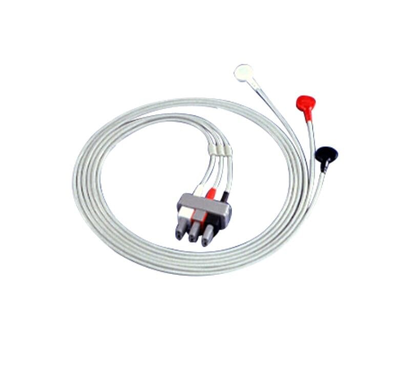 Philips Medical Systems 3-Lead Snap AAMI ECG Cable, Refurbished, Shielded