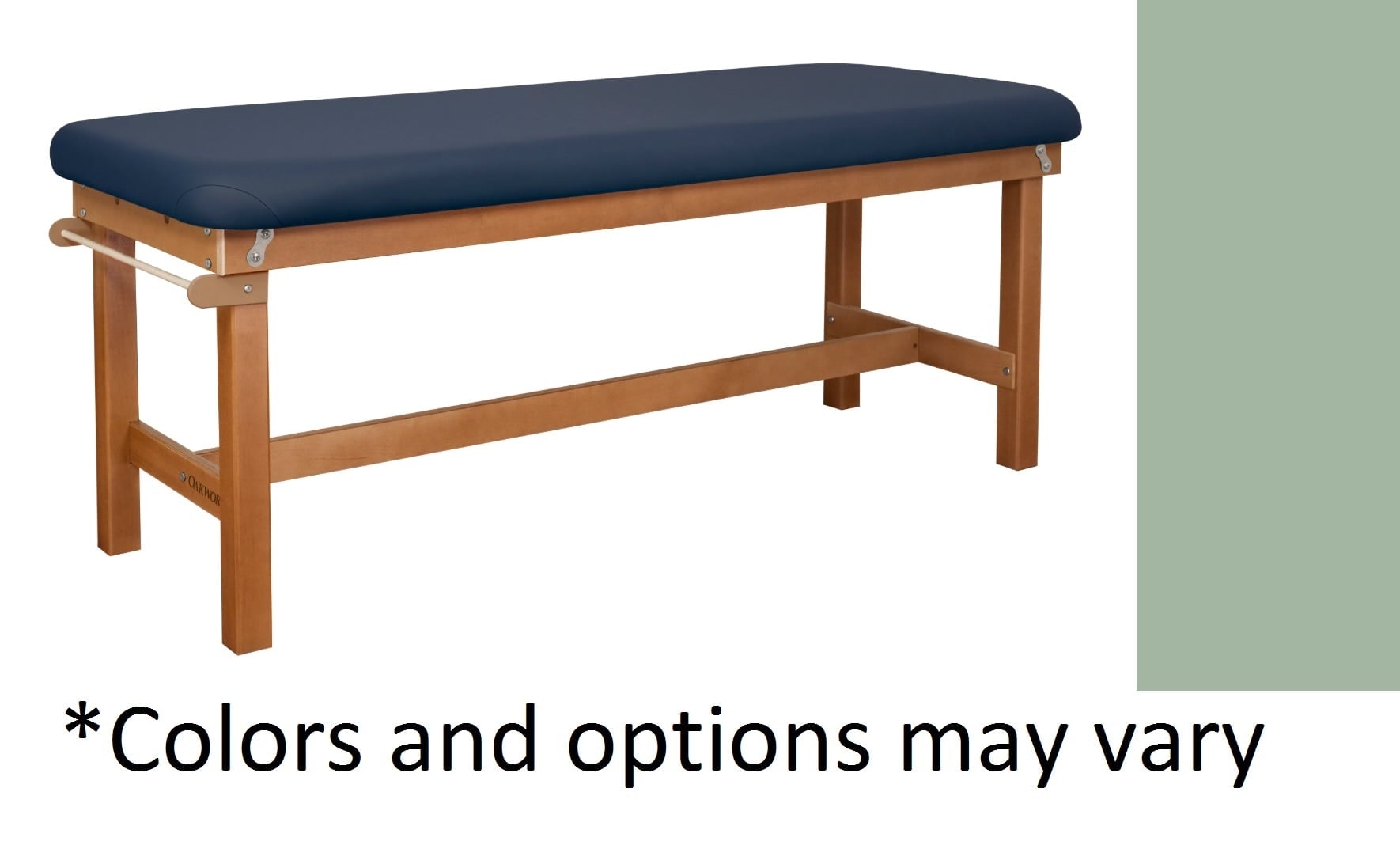 Oakworks Powerline Treatment Table, 30" Sage, Without Shelf, 500 lb Capacity