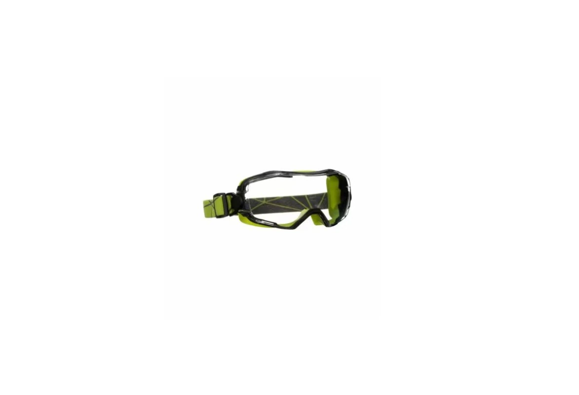 GoggleGear 6000 Series Chemical Goggles, Clear Lens, Lime Green Shroud, 10/Case