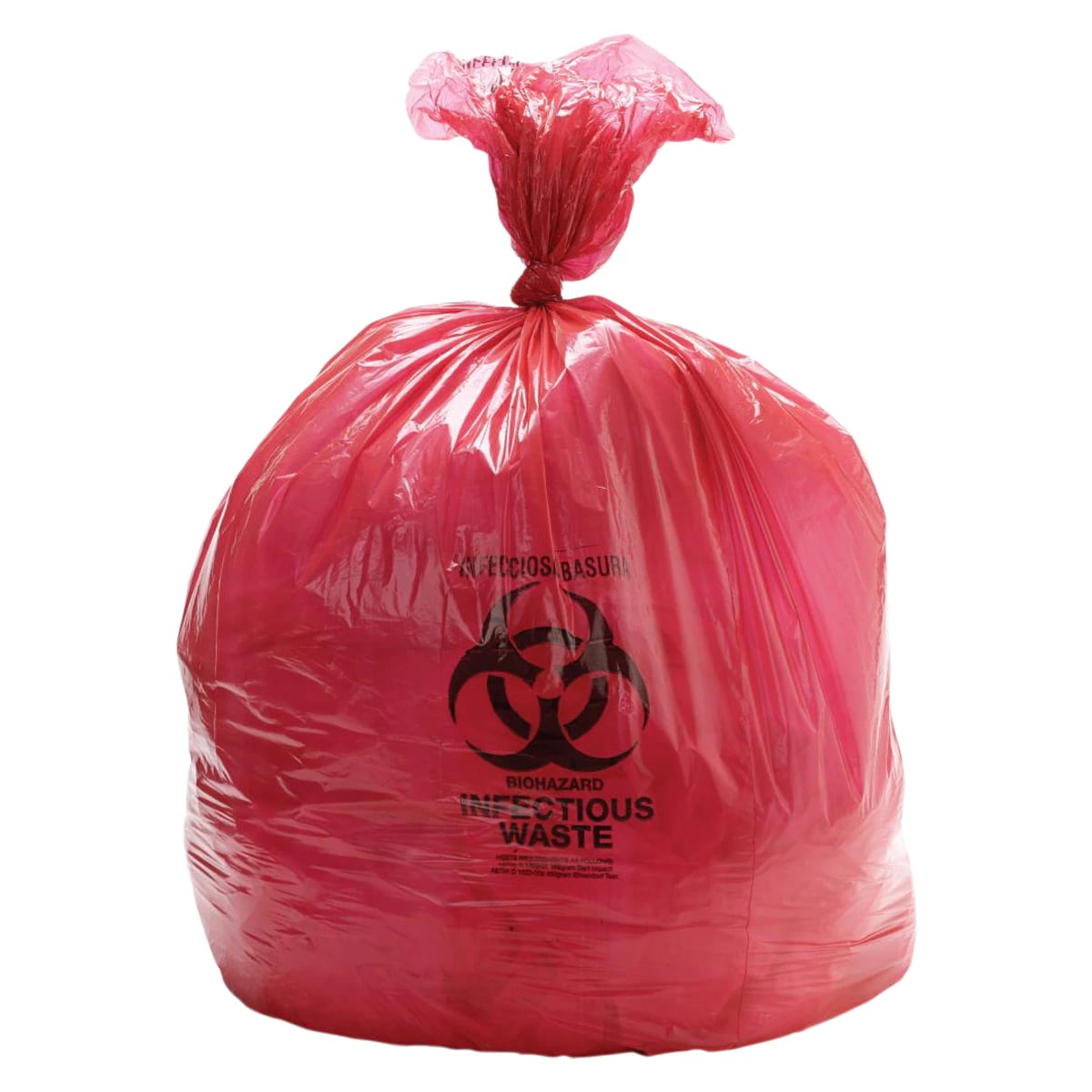 Medline Biohazard Liner Bag, 3 mil, 31" x 43", Red Polyethylene, 100/Case