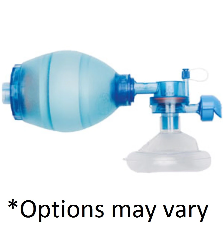 Mercury Medical CPR-2 Bag Valve Mask (BVM) Infant with Manometer & Integrated Filter, 6/Box
