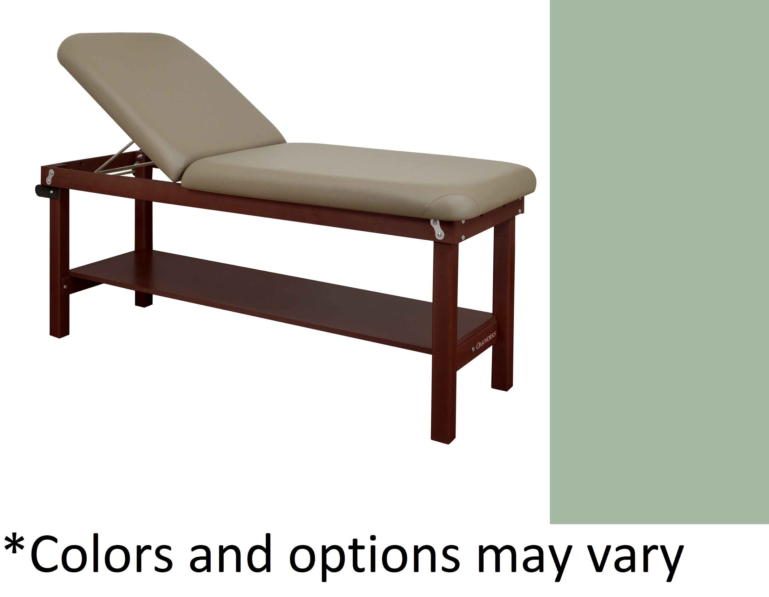 Oakworks Powerline Treatment Table Shelf Backrest, Sage