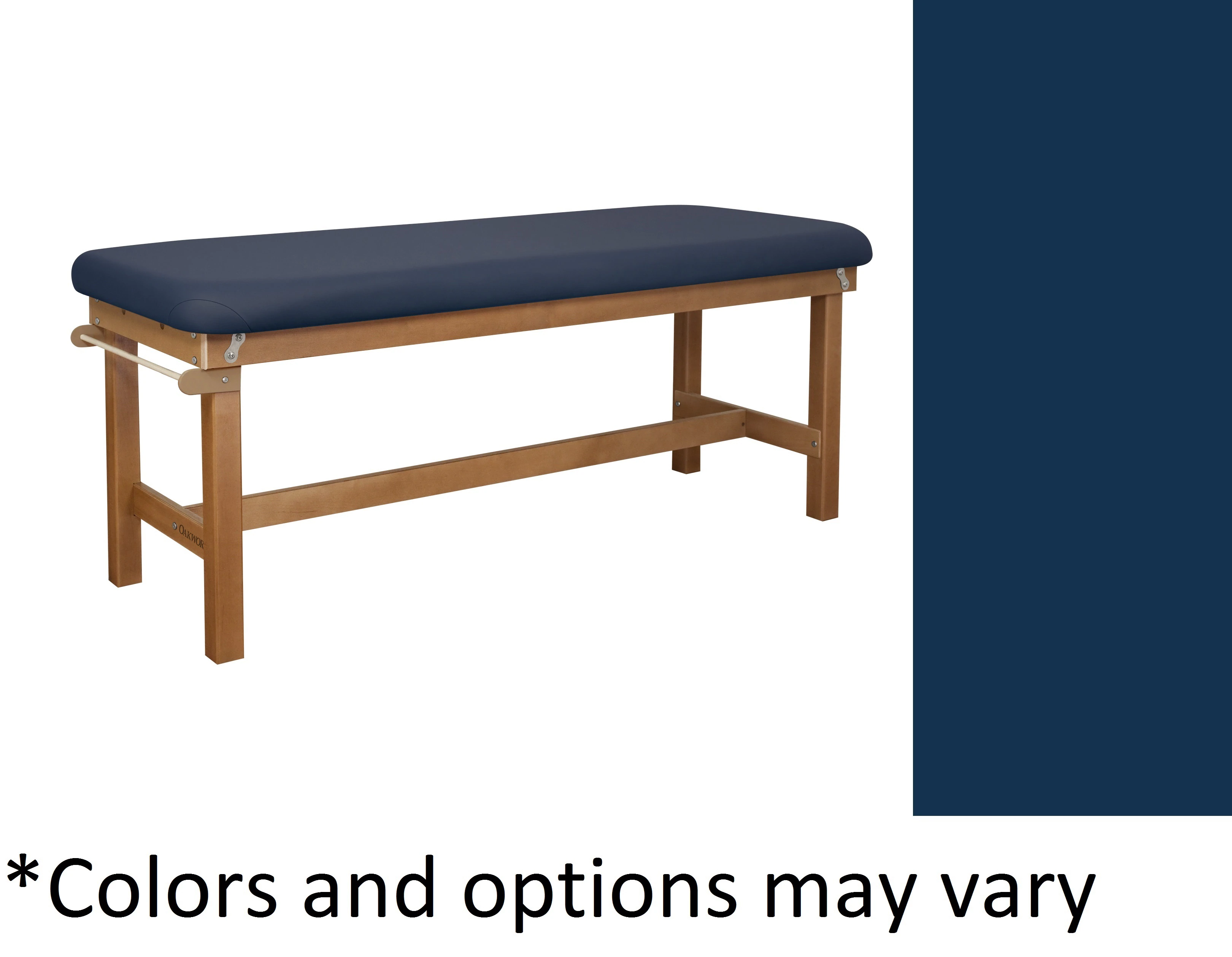 Oakworks Powerline Treatment Table, Flat Top, 30" Width, Sapphire Upholstery, 500 lb Capacity