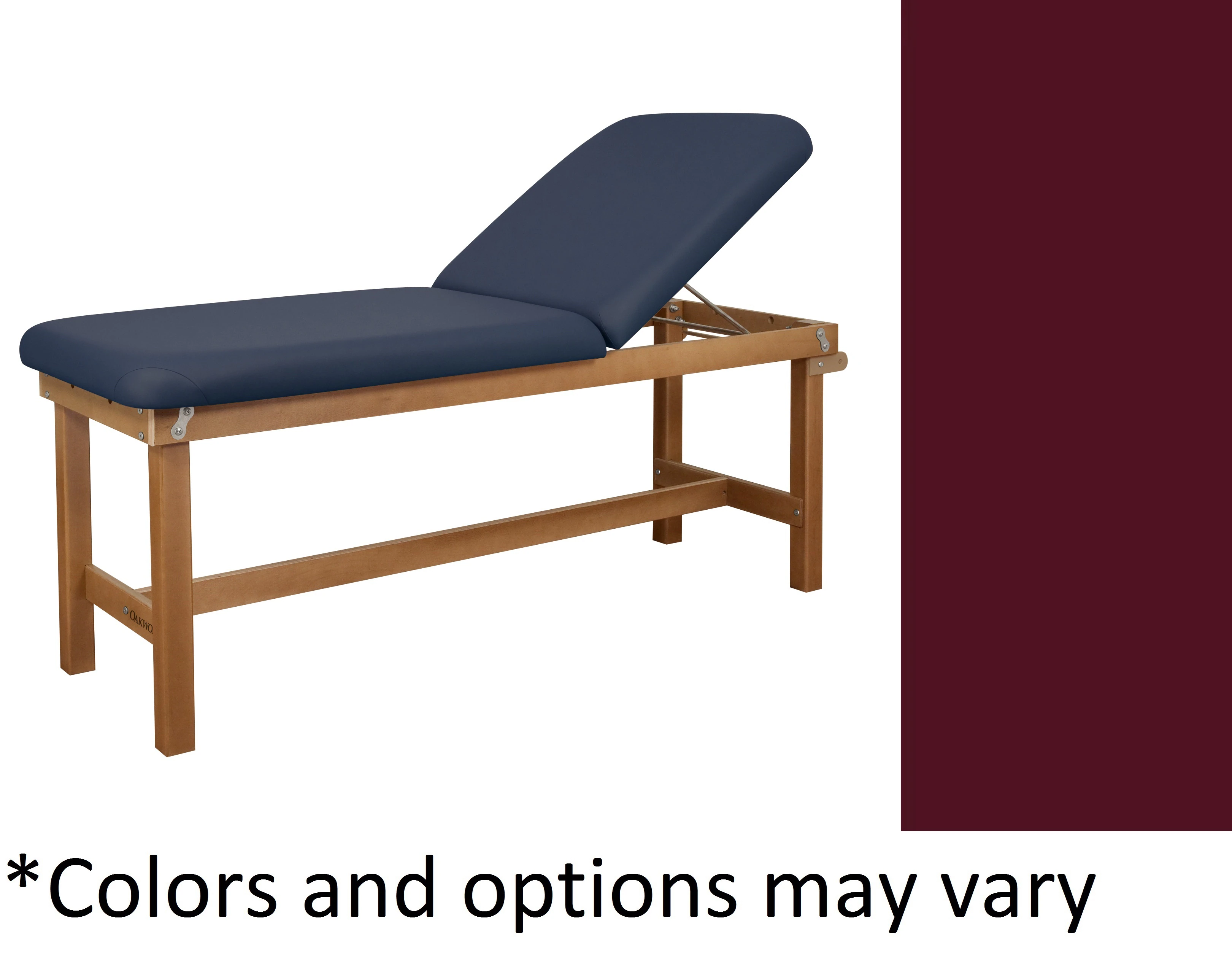 Oakworks Powerline Treatment Table, Ruby, 30" Backrest, 500 lb Capacity