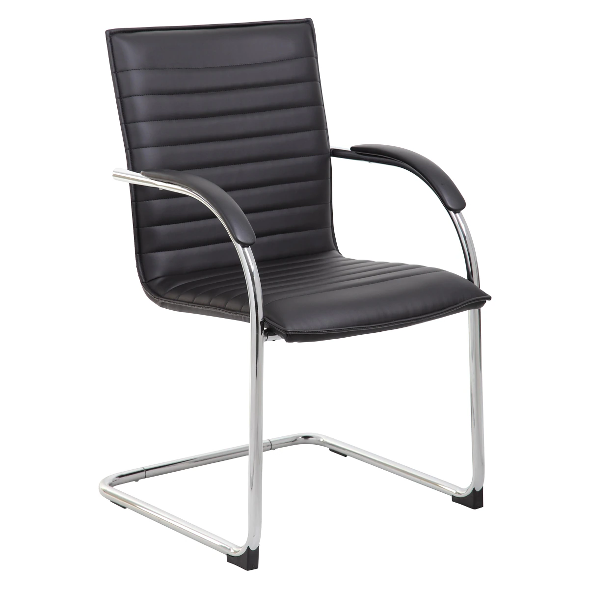 Boss Office Products Black Vinyl Side Chair, 2 Pack