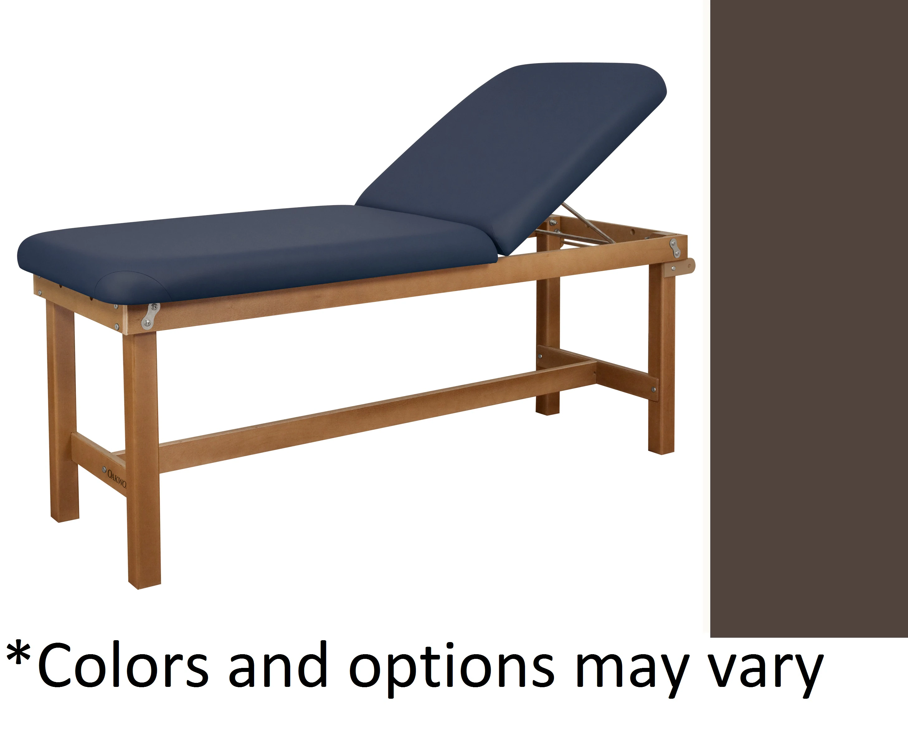 Oakworks Powerline Treatment Table, Espresso, 500 lb Capacity, Without Shelf