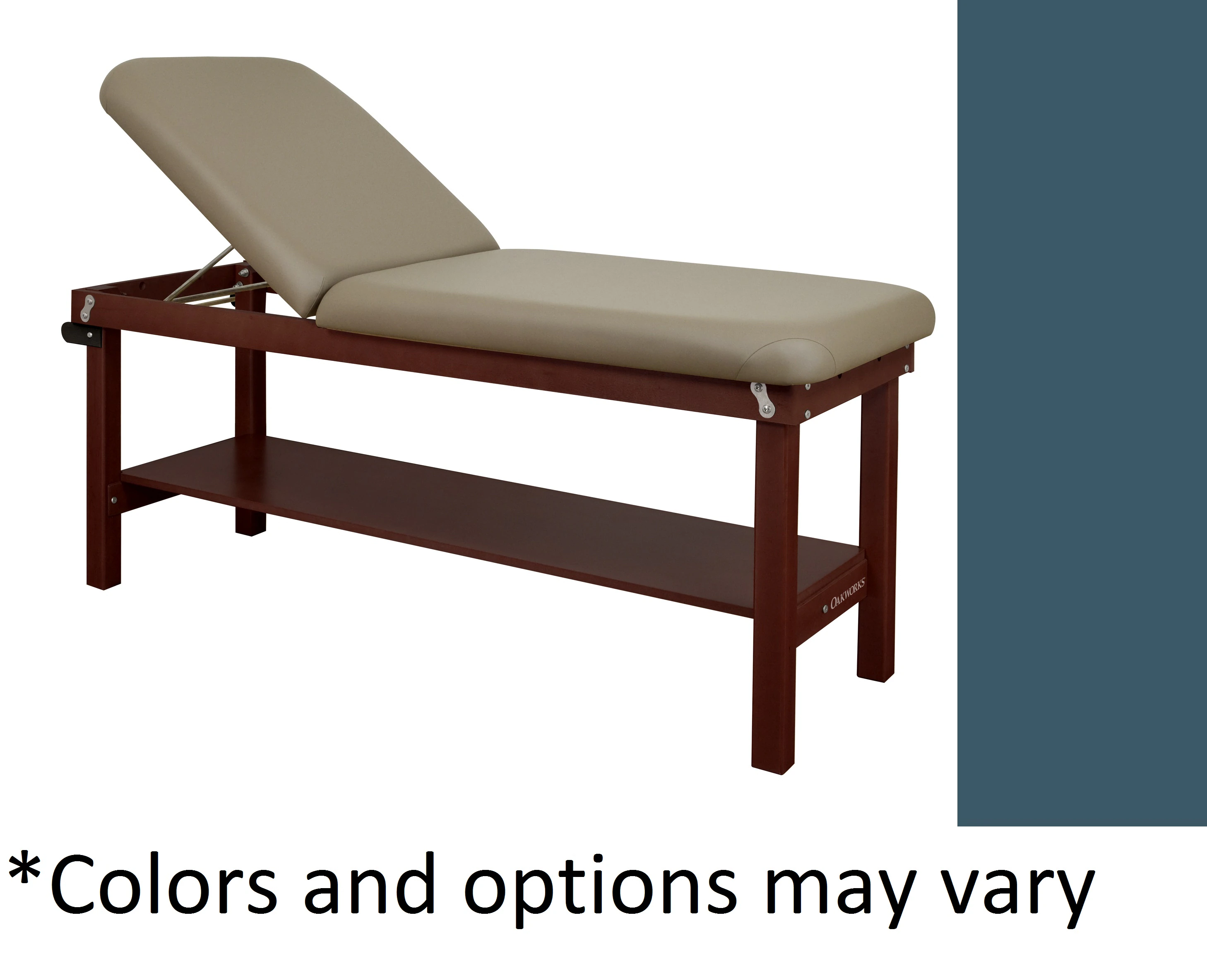 Oakworks Powerline Treatment Table Heron with Shelf Backrest, 30" Width, 500 lb Capacity