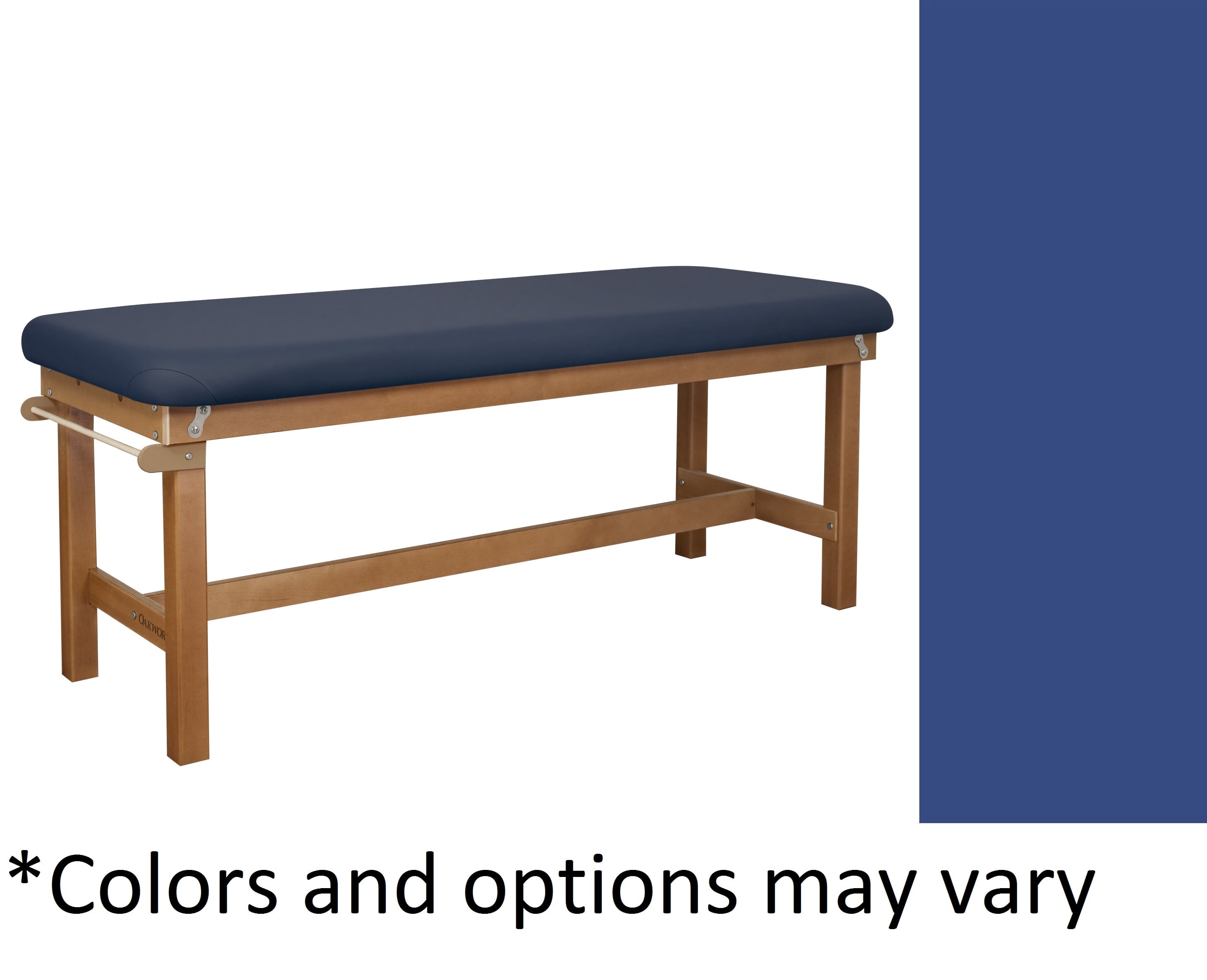 Oakworks Powerline Treatment Table, 27" Wide, Ocean Blue, Without Shelf, 500 lb Capacity