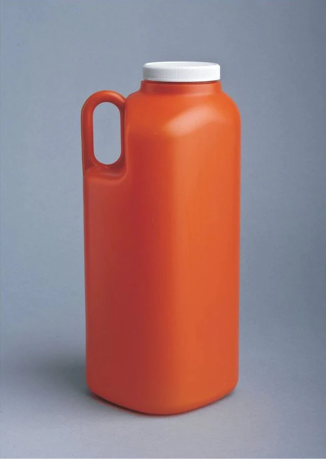 UrineGuard Urine Collection Container, 3000mL, Polyethylene, Graduated, Amber, 24-Hour, 40/Case