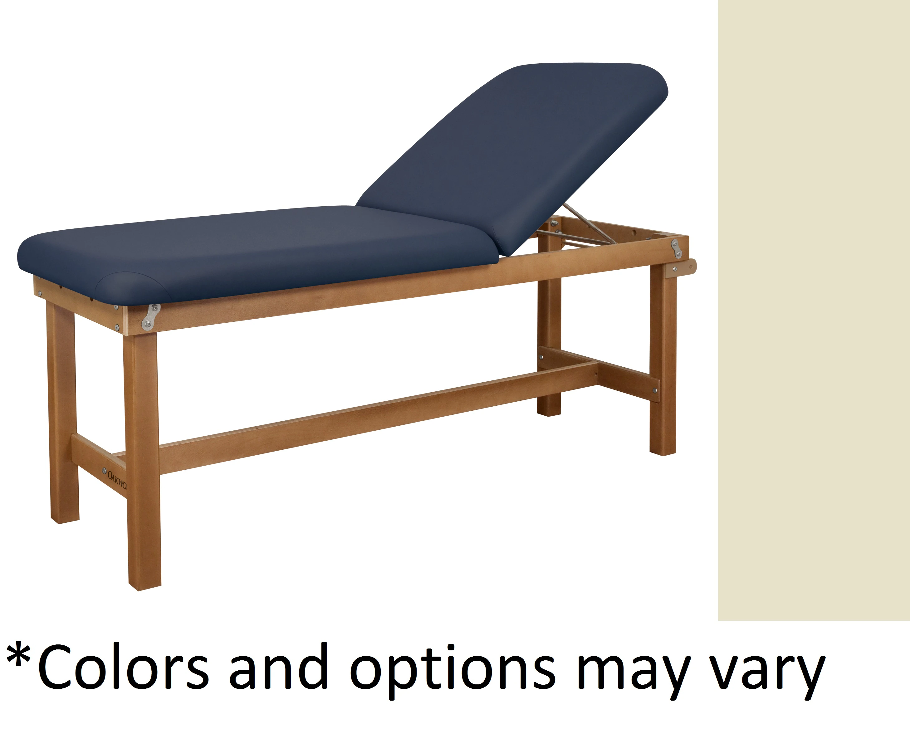 Oakworks Powerline Treatment Table, 30" Backrest, Gray Opal Upholstery, 500 lb Capacity