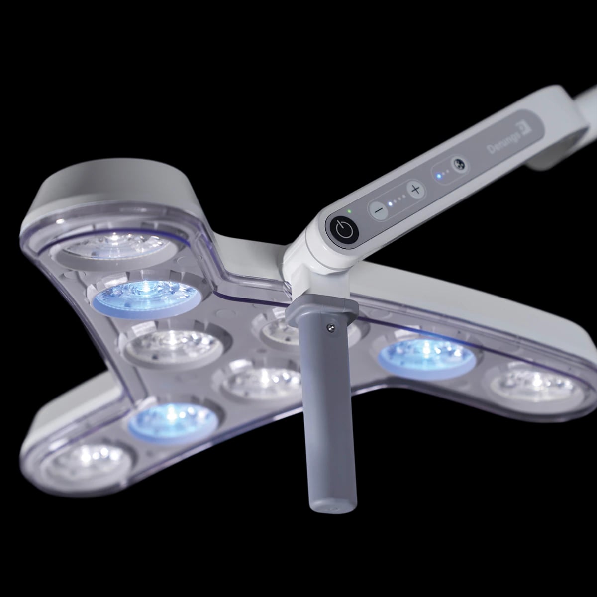 Waldmann Fokus 100-3 LED Examination Light, Floor Stand, Roll Base