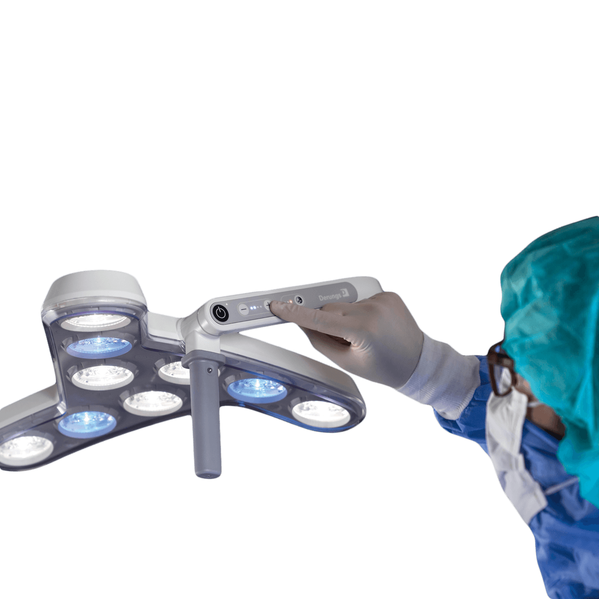 Waldmann Triango Fokus 100-1 C LED Examination Light, Ceiling Mount, 100,000 Lux