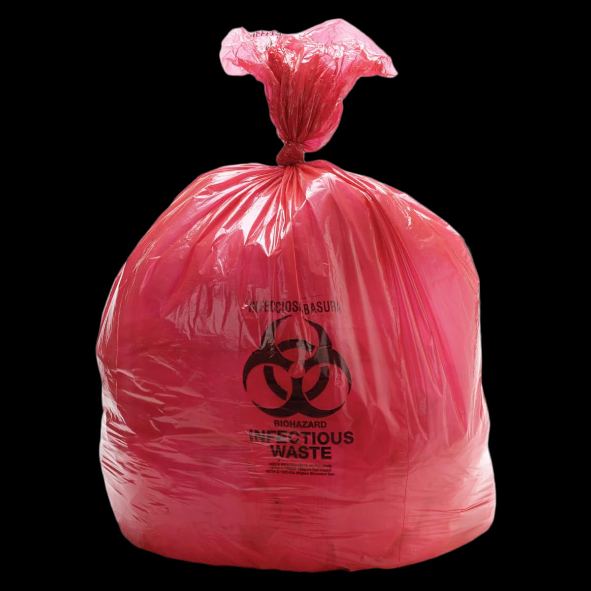 Medline Biohazard Waste Disposal Bags, 31" x 43", Red, 1.5 mil, 250/Case
