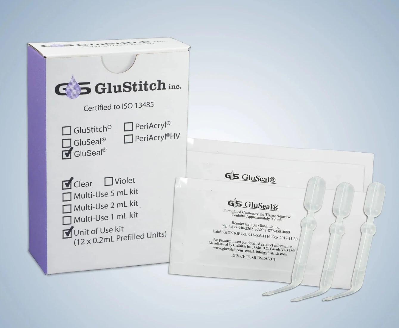 GluSeal Liquid Adhesive Bandage, Clear, 0.2 mL Each
