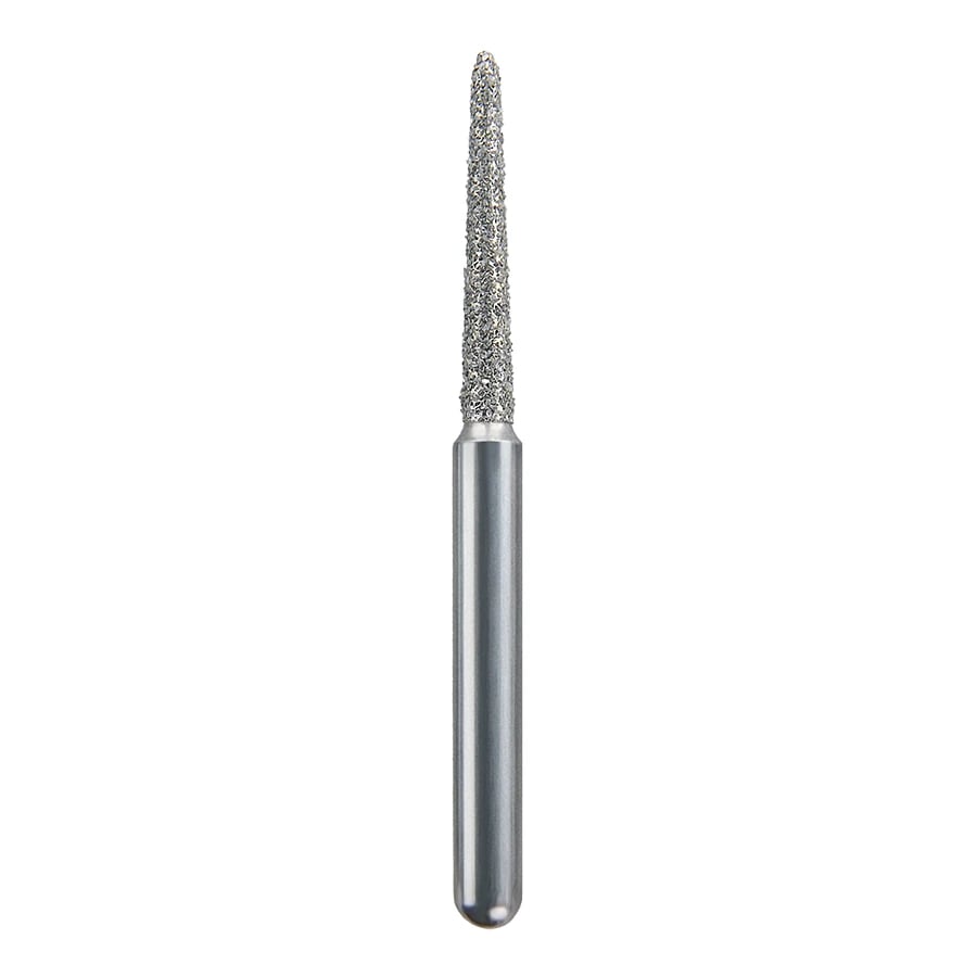 Spring Diamond Bur, Medium Flame, Friction Grip, 1.2mm, 8.0mm LWH, 878K-012, Pack of 25
