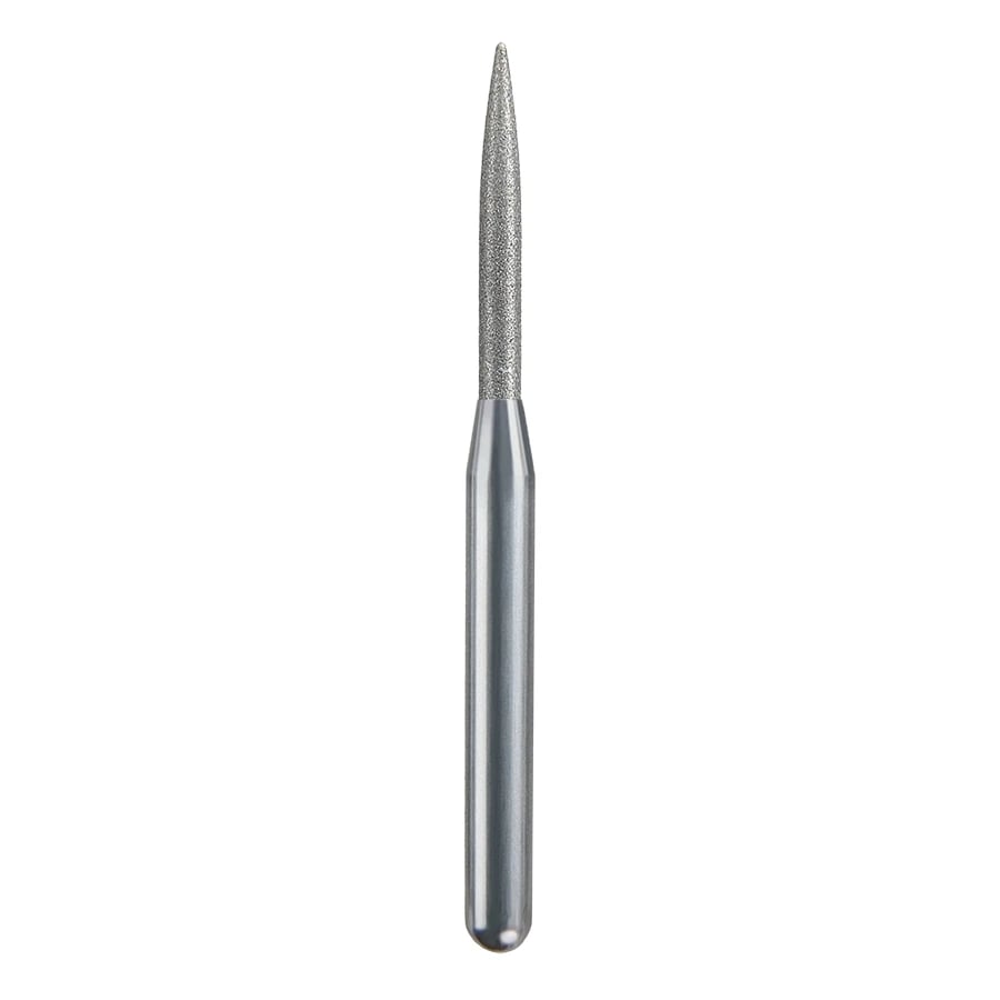 Spring Health Products #260.8 Extra-Fine Flame Diamond Bur, FG 862.012, Single-Use, 25/Pack