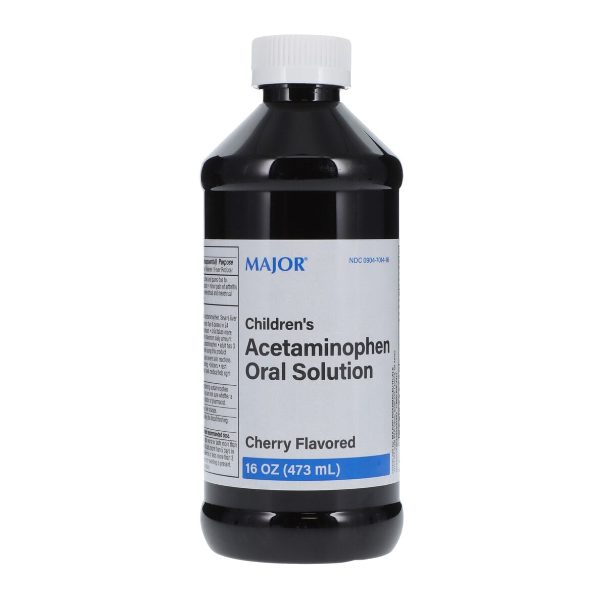 Children's APAP Oral Solution, Acetaminophen 160mg/5mL, Cherry Flavor, 16 oz Bottle
