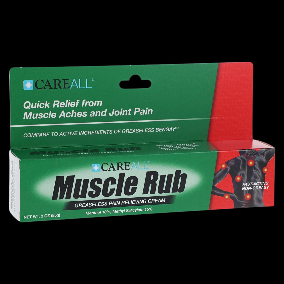 Analgesic Balm Greaseless, Muscle Rub Cream, 3 oz/Tube