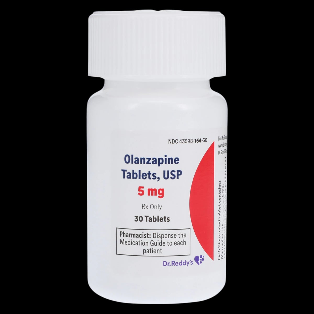 Olanzapine Tablets 5 mg, 30 Count Bottle, Dr. Reddy's Laboratories