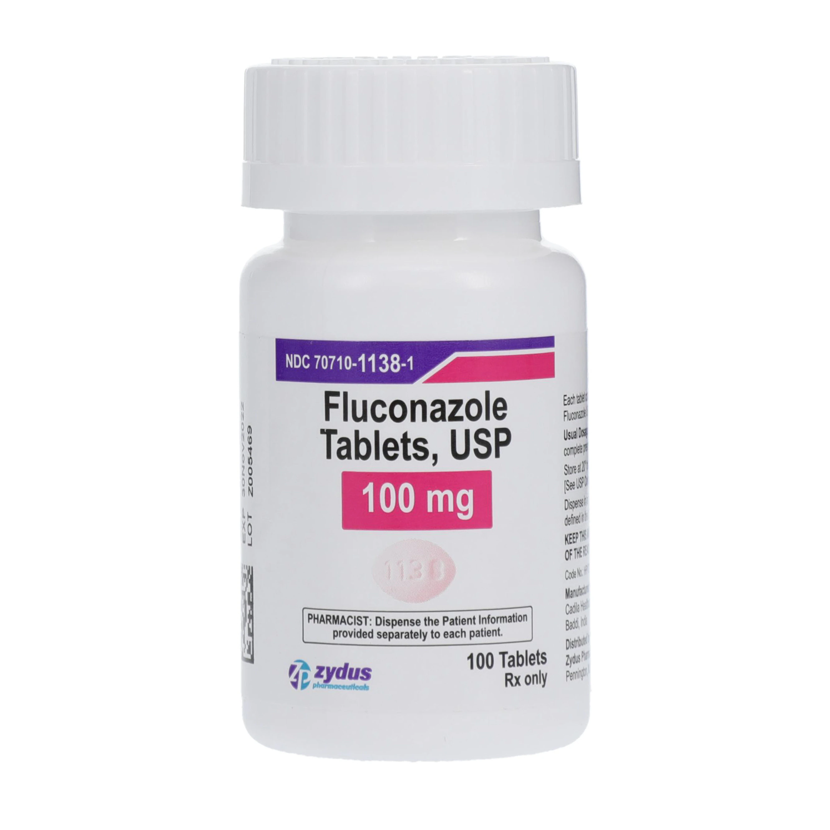 Fluconazole Tablets 100mg, Bottle of 30, Zydus Pharmaceuticals