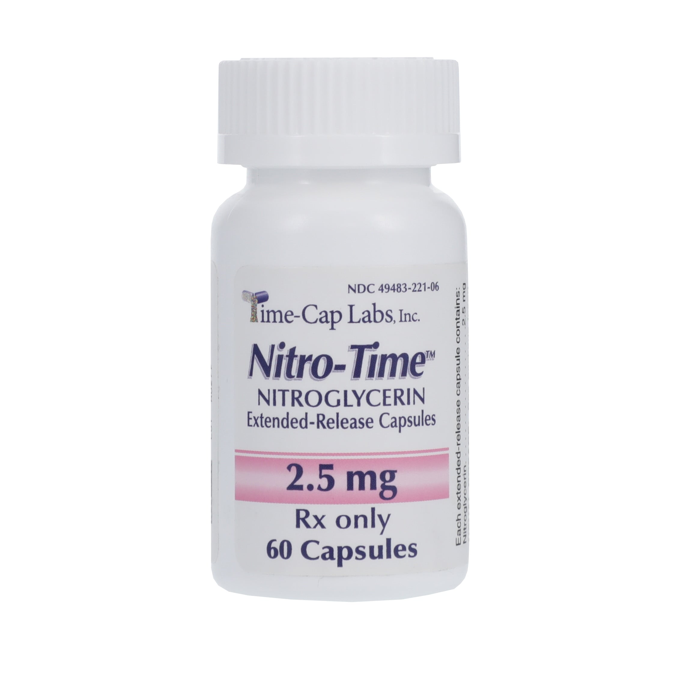 Nitroglycerin ER Capsules, 2.5mg, 60/Bottle