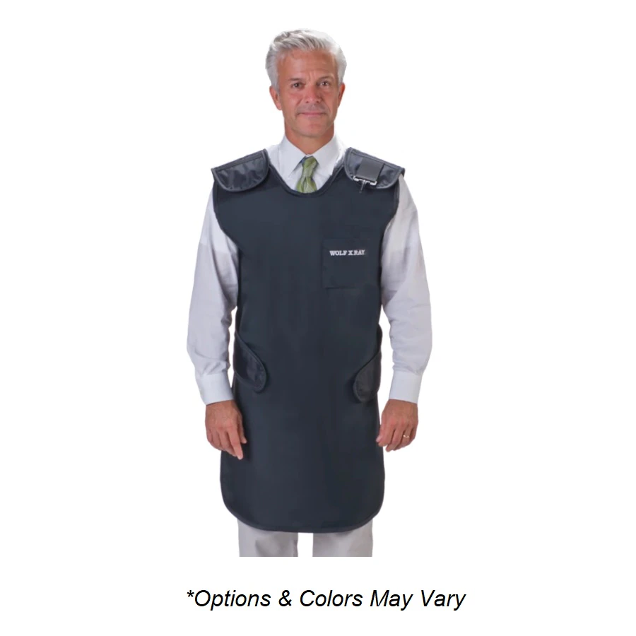 Wolf X-Ray Lightweight Lead Apron, 0.5mm Lead Equivalency, Burgundy, 26" x 42", XXL