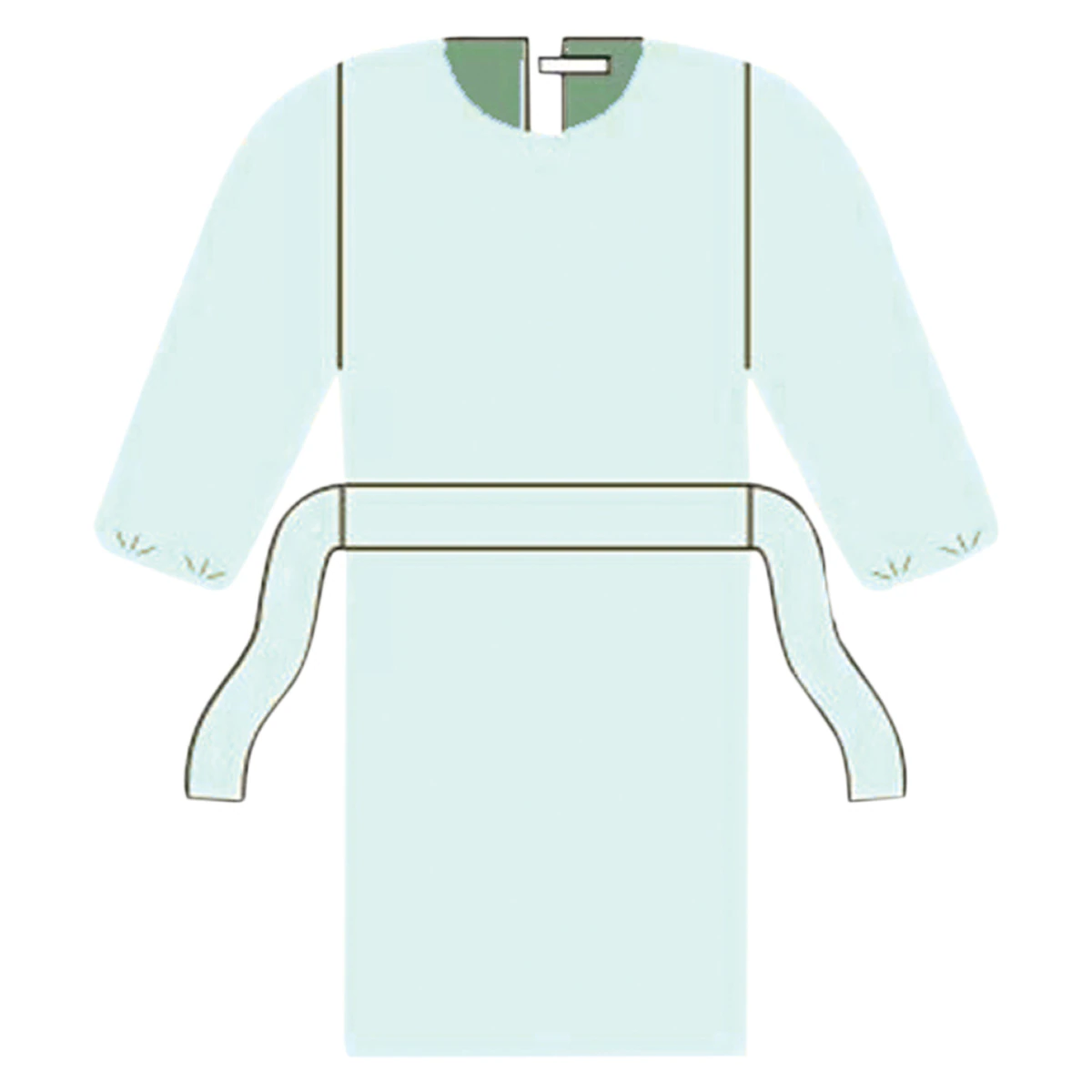 ComfortGuard Disposable Isolation Gown, AAMI Level 2, SMS, Adult X-Large, Blue, Knee Length, Non-Sterile, 10/Bag