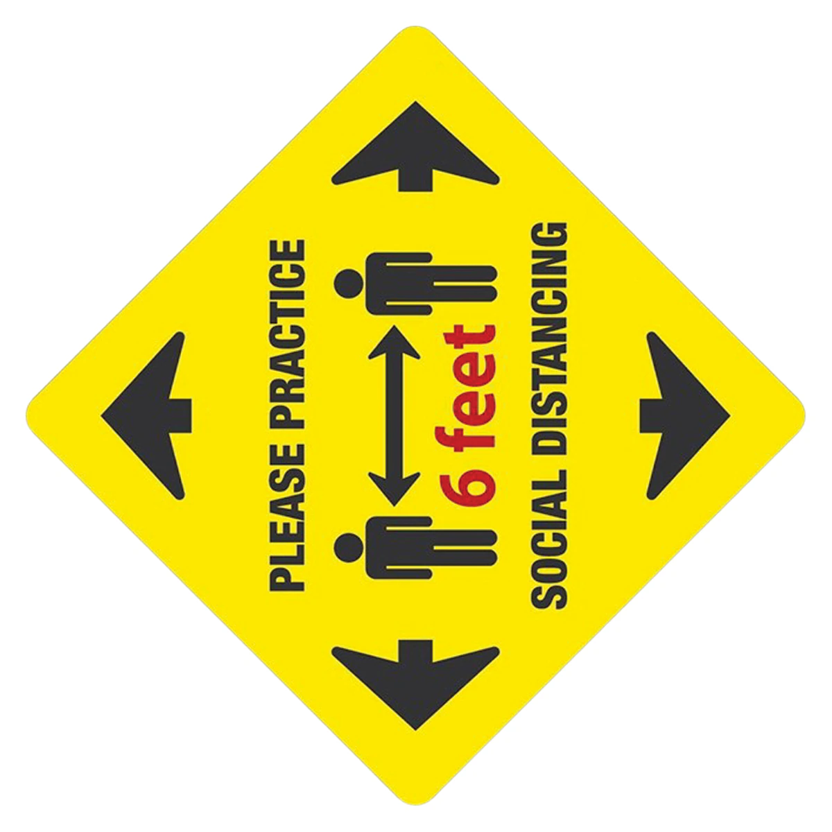 Please Practice Social Distancing Sign