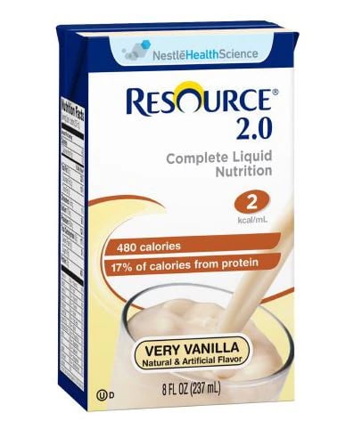 Nestle Health Science Resource Oral Nutritional Supplement, Very Vanilla, 8 oz Carton, 27/Case