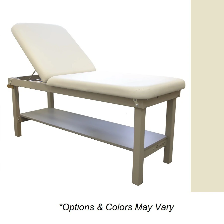 Oakworks Powerline Treatment Table with Backrest Shelf, 30" Opal, 500 lbs Capacity