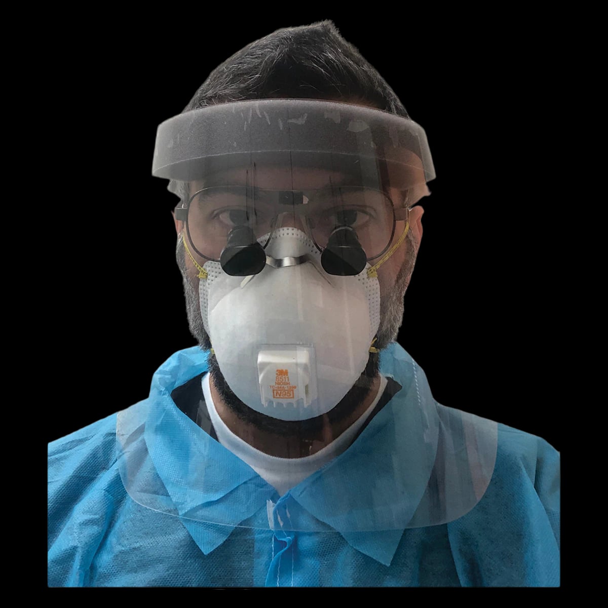 CC Disposable Face Shields, Clear, Pre-Assembled, 9 in x 13 in, 50/Box