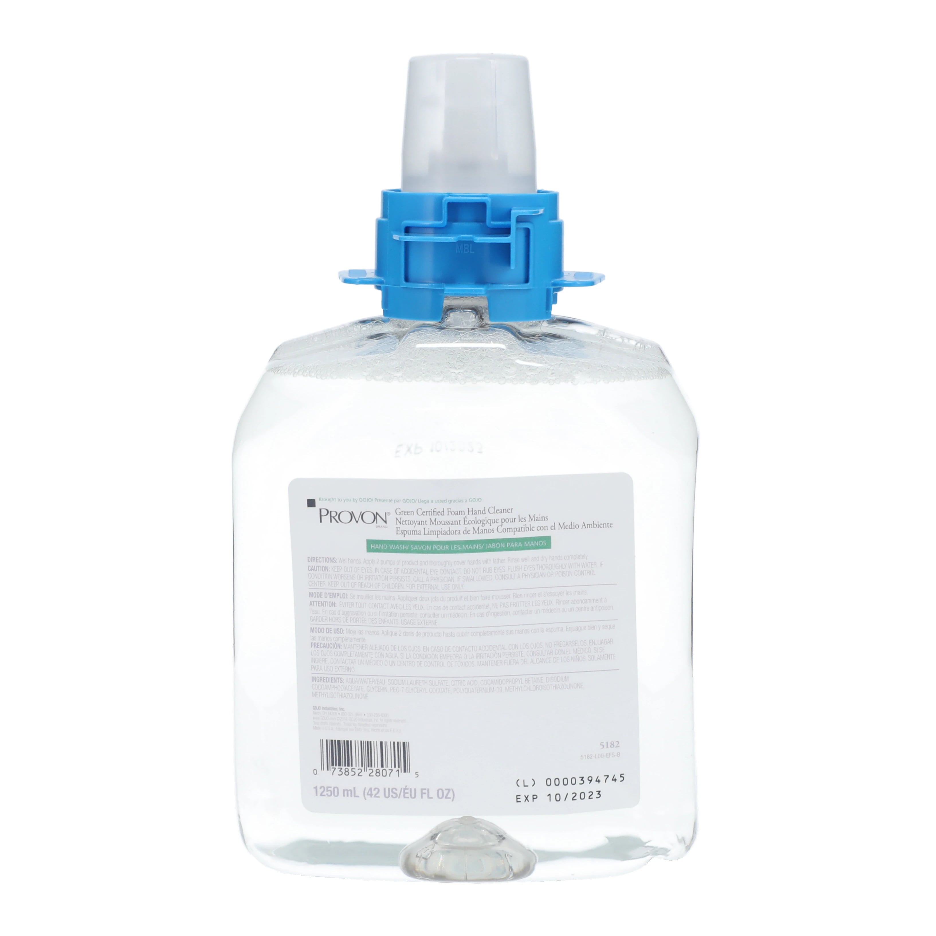 PROVON Green Certified Foam Hand Cleaner Refill, 1250 mL, 4/Case