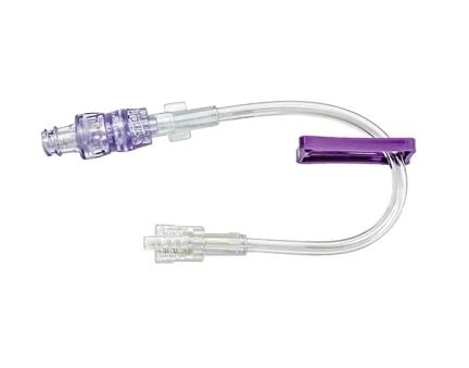 B. Braun TKO-6P High Pressure Extension Set, 6", Rotating Male Luer Lock, DEHP Free, Non-Removable Slide Clamp, Needleless Connector, Sterile, 100/Case