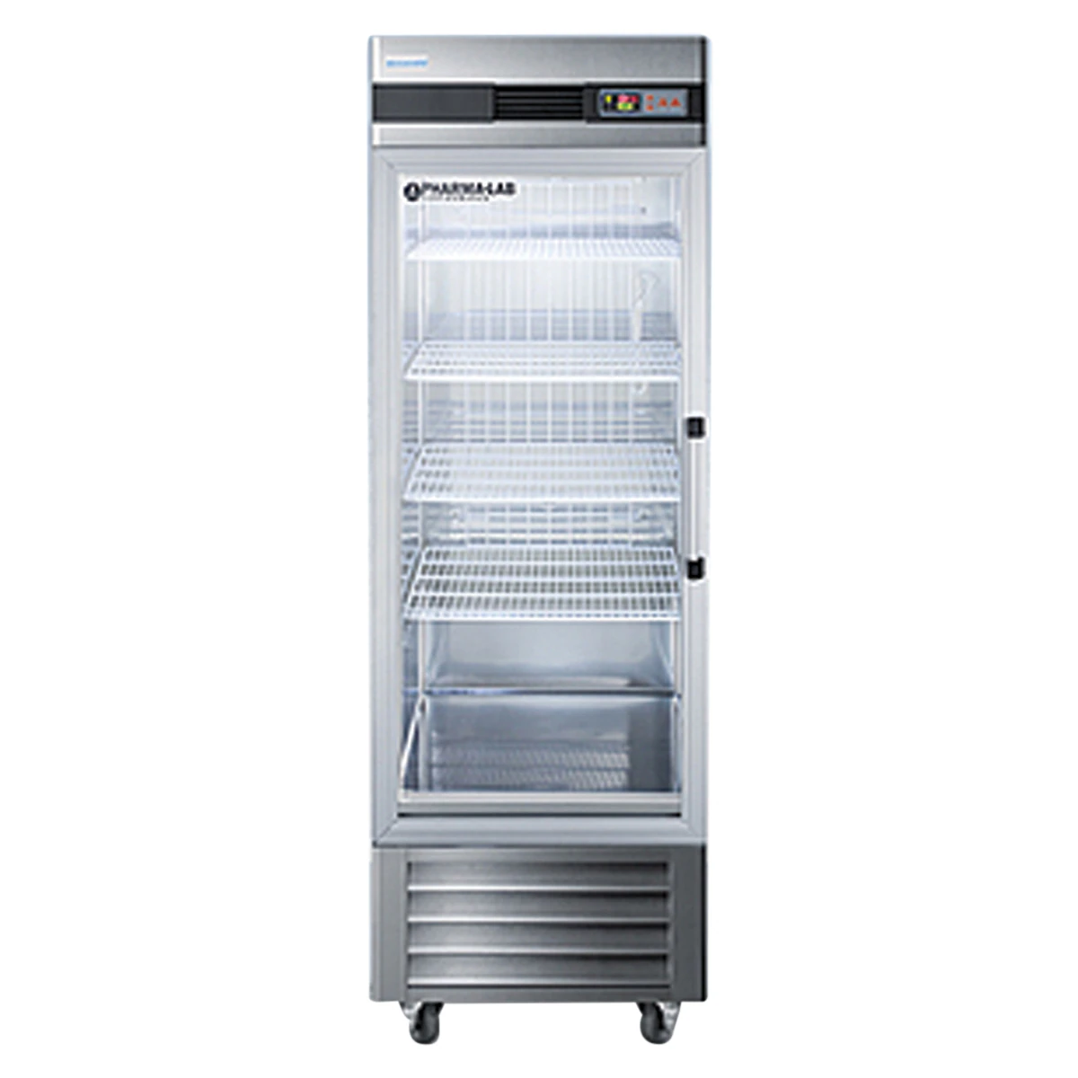 Accucold Performance Series Laboratory Refrigerator, 23 Cu Ft, Glass Door, 2 to 10C, Auto Defrost, Left-Hand Swing