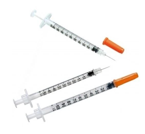 Exel Comfort Point Insulin Syringe with Needle, 31G x 5/16", 1cc U-100, Sterile, 100/Box