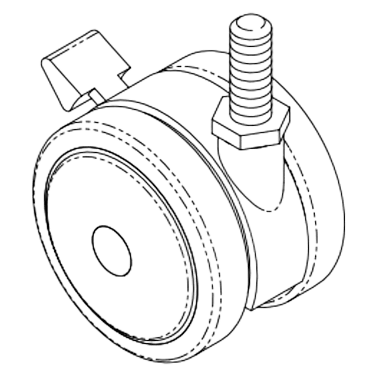 Midmark Caster Twin Wheel with Brake, 01KT0J0A14ZAB6ADG70RS5FBYS